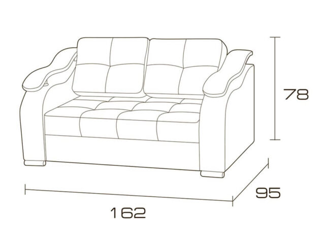 Размеры кресла-кровати мадрид