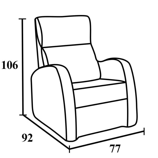 Размеры кресла реклайнер Leset-1 грэмми