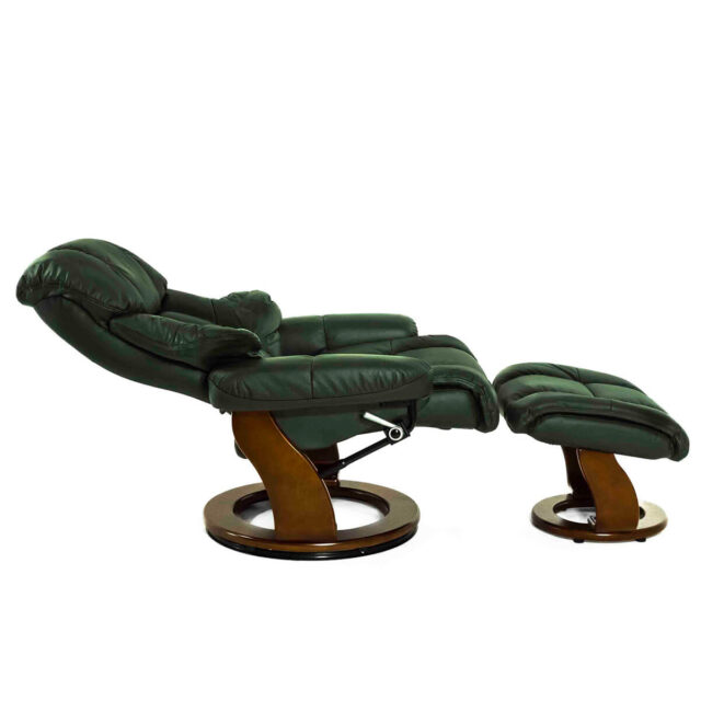 Раскладывающееся кресло реклайнер Люкс зеленое