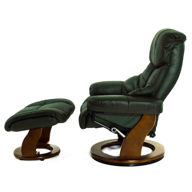 Кресло с реклайнером Люкс зеленое