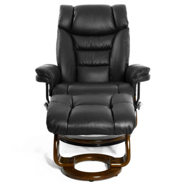 Кресло реклайнер Зуэль черное вид спереди