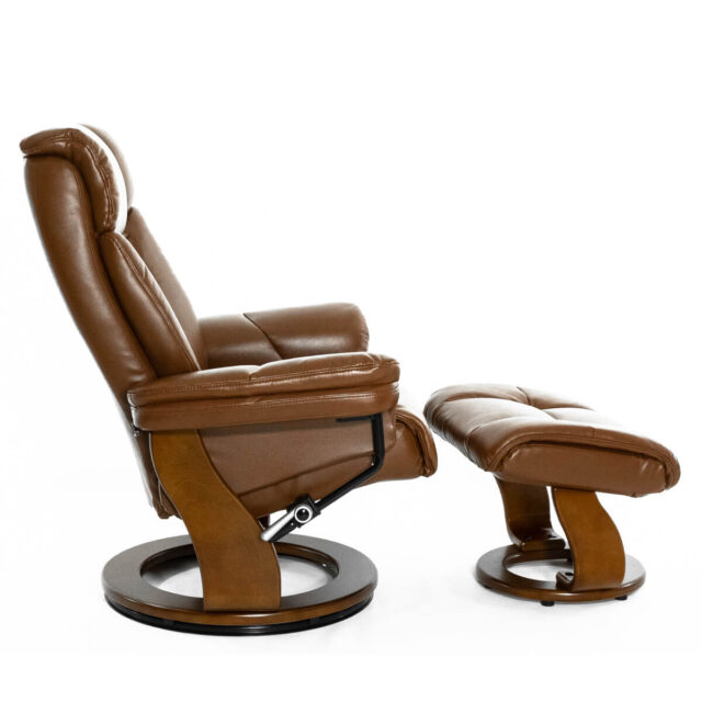 Кресло с реклайнером Зуэль коричневое
