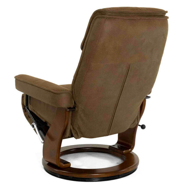 Кресло с рекалйнером Релакс Рио коричневое вид сзади