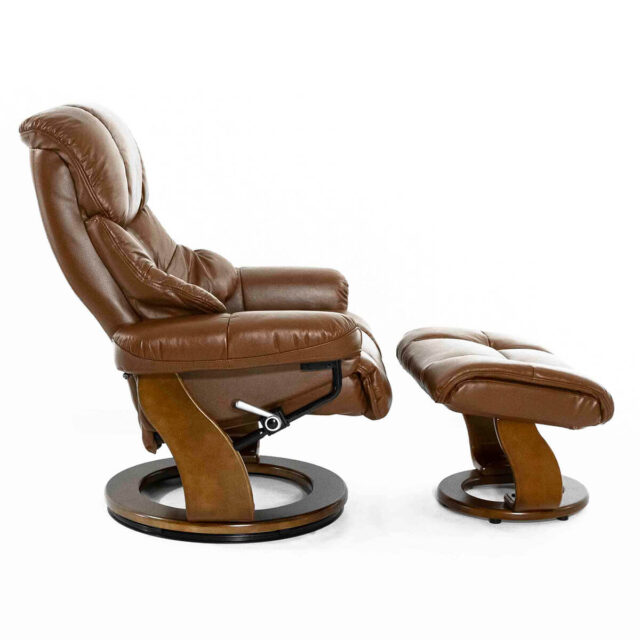 Кресло с реклайнером Люкс коричневое