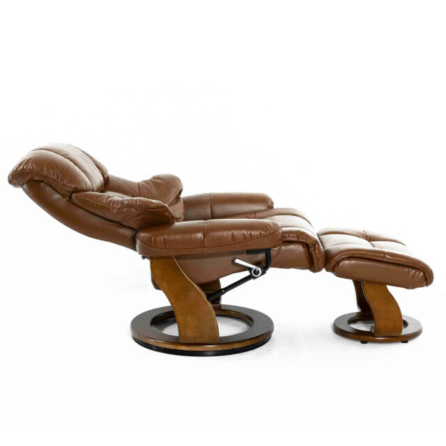 Раскладывающееся кресло реклайнер Люкс коричневое
