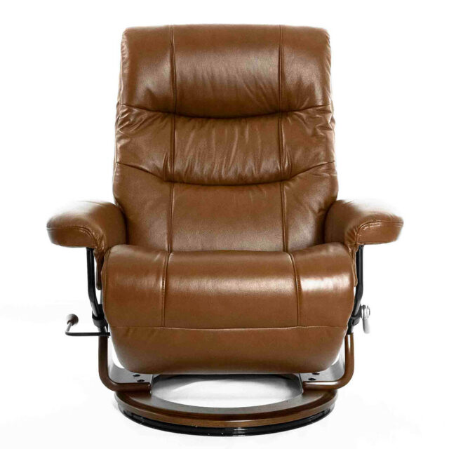 Кресло реклайнер Валенсия коричневое вид спереди
