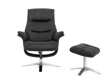 3д визуализация кресла с электрическим реклайнер Релак Босс Электро черное