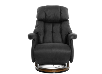 3д визуализация кресла с электрическим реклайнер Люкс черное