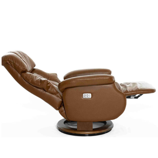 Кресло Люкс - электрический реклайнер коричневое