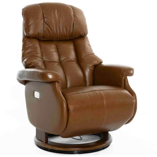 Кресло Люкс - электрический реклайнер коричневое