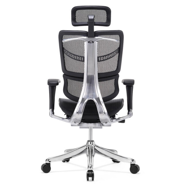 Эргономичное офисное кресло Falto Expert Fly серое вид сзади