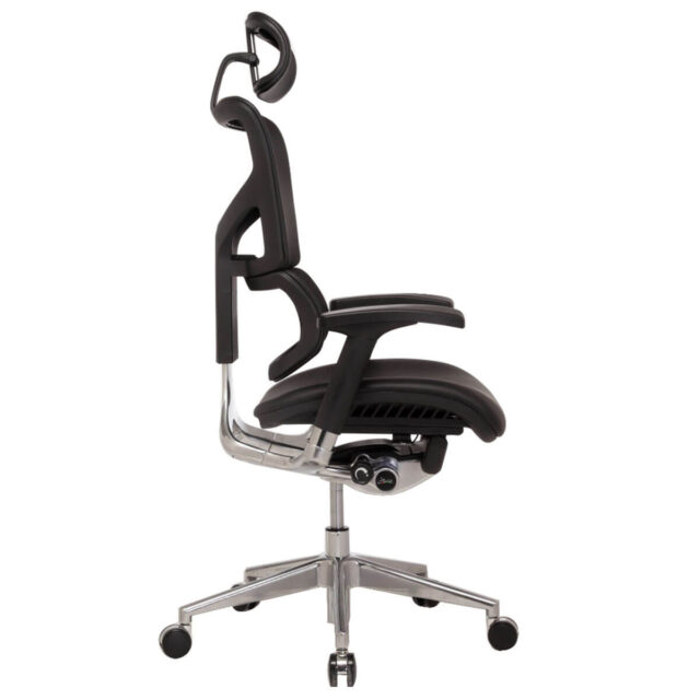 Эргономичное офисное кресло Falto Expert Sail кожаное черное