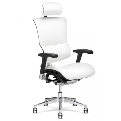 Эргономичное офисное кресло Falto Expert Sail кожаное белое