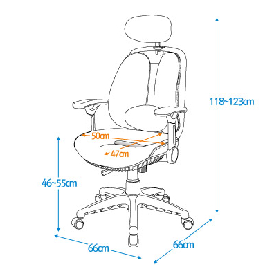 Эргономичное офисное кресло Falto INNI Health размеры