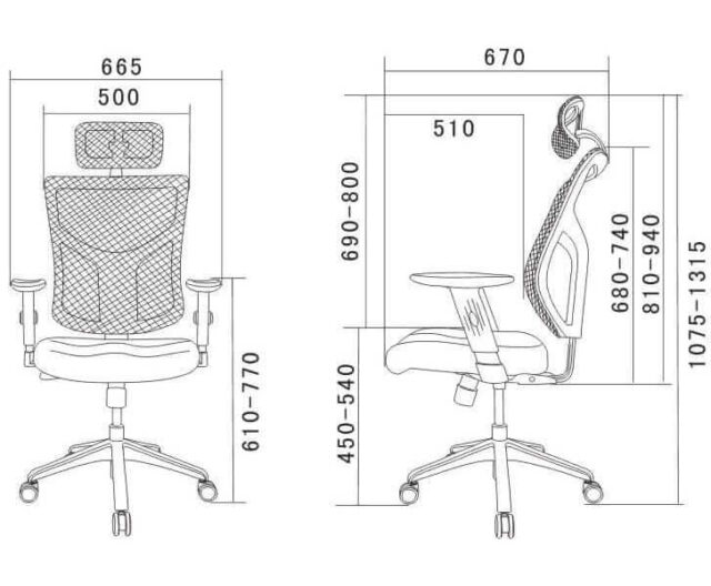 Компьютерное кресло Falto Expert Star Euro габаритные размеры