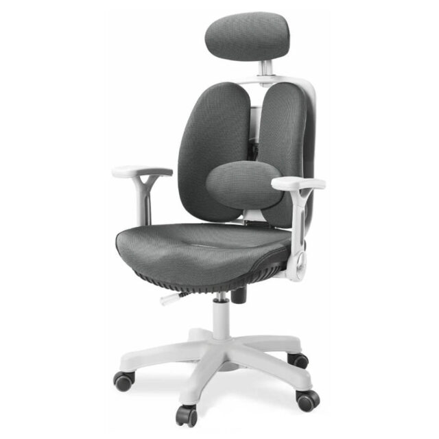 Эргономичное офисное кресло Falto INNI Health серое с белым