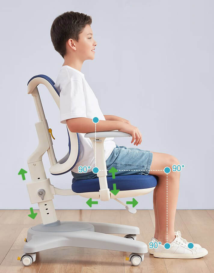 Эргономичное детское компьютерное кресло Falto kids Optima 3d визуализация