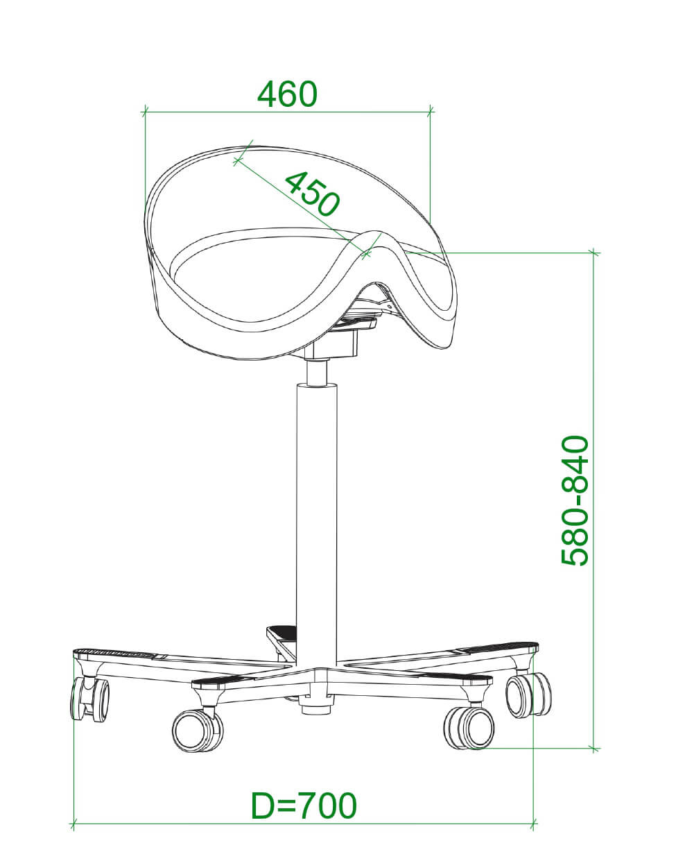 Ортопедический стул седло для мастера размеры